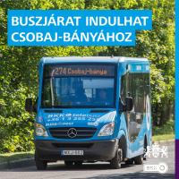 A 274-es járatszámú busz.