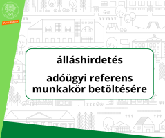 Álláshirdetés adóügyi referens munkakör betöltésére